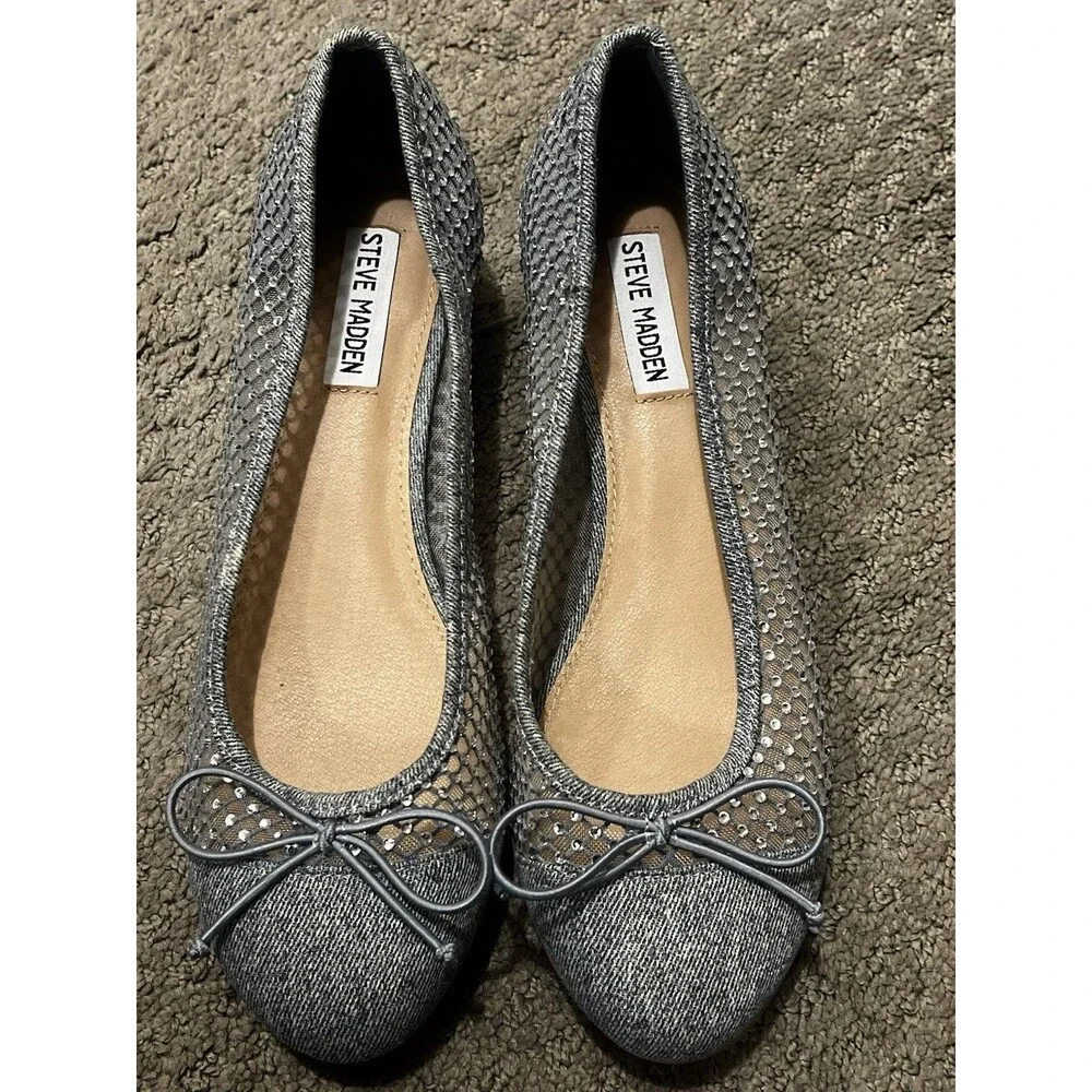 Women’s Steve Madden Cherish Pump Blue W/Glass Sz 9.5